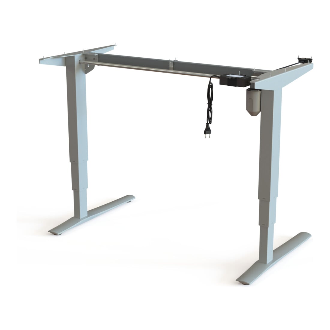 STIER Elektrisch höhenverstellbares Gestell 501-43 Silber für 120 x 80 cm Platte