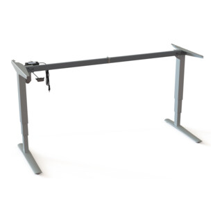 STIER Elektrisch höhenverstellbares Gestell 501-43 Silber für 180 x 80 cm Platte