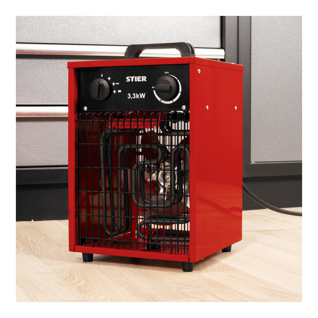STIER Elektrische kachelventilator 3,3 kW 380 m³/h