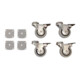 STIER Ensemble de roulettes 501-33 pour bureau réglable en hauteur 75 mm