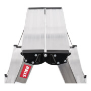 STIER Escabeau 2x6 marches accès double face-2
