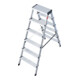 STIER Escabeau 2x6 marches accès double face-4