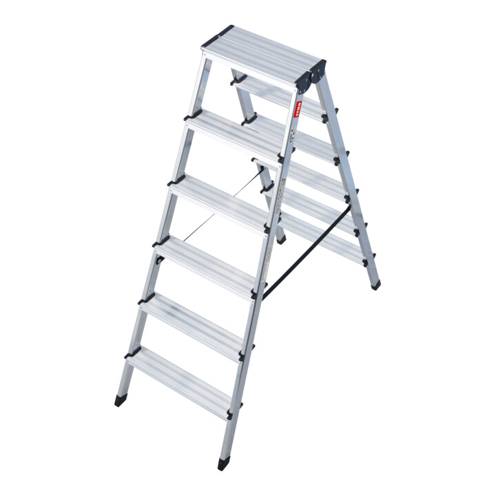 STIER Escabeau 2x6 marches accès double face
