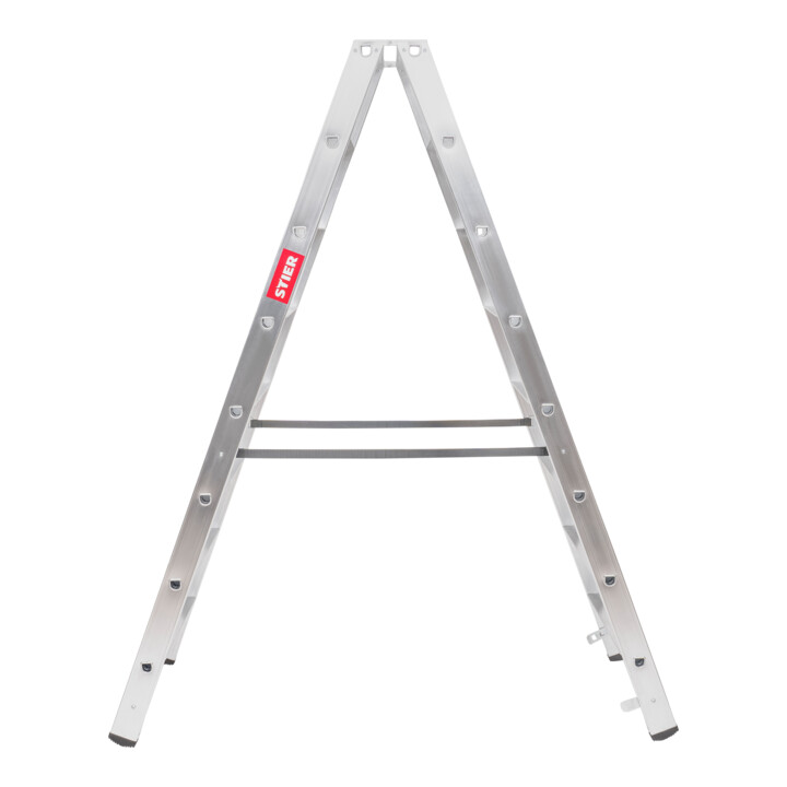 STIER Escabeau Premium 2x8 marches accès double face