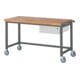 Set STIER Fahrbare Werkbank Premium mit 1 Schublade BxTxH 1500x700x880 mm +...