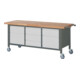 STIER Fahrbare Werkbank Premium mit 5 Schubladen und 2 Flügeltüren BxTxH 2000x700x880mm-1