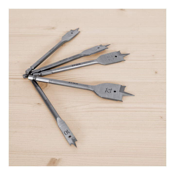 STIER Flachfräsbohrer Set 10 - 32 mm 1/4"