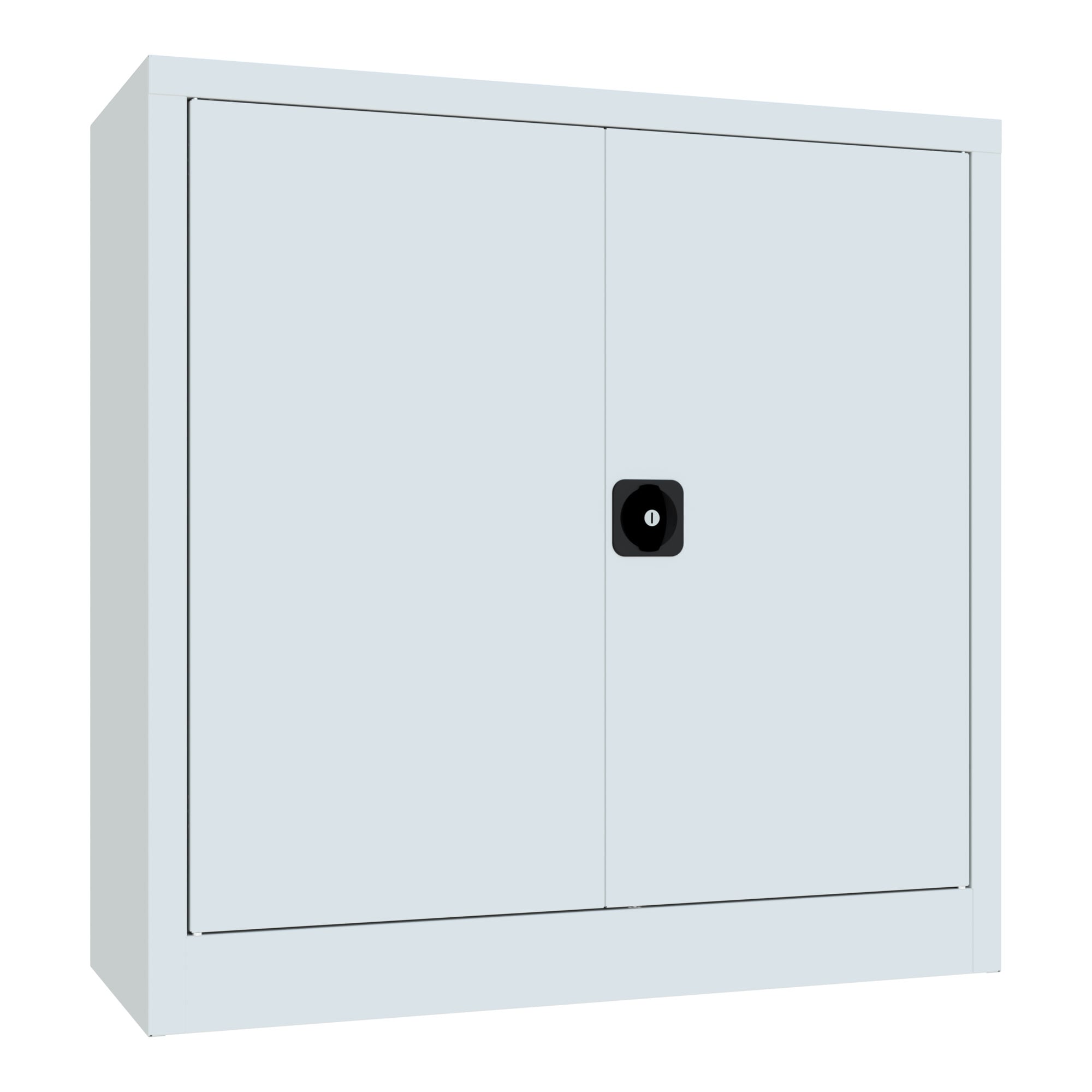 STIER Flügeltürenschrank, 1000x1000x400 mm, 2 Böden verzinkt, RAL 7035