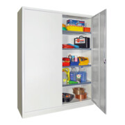 Stier Flügeltürenschrank, 1950x1500x500 mm, 4 Böden verzinkt, RAL 7035