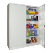 Stier Flügeltürenschrank, 1950x1500x600 mm, 4 Böden verzinkt, RAL 7035