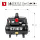 STIER Fluistercompressor 59 dB(A) FKT 105 l/min | 8 bar | 6 l olievrij