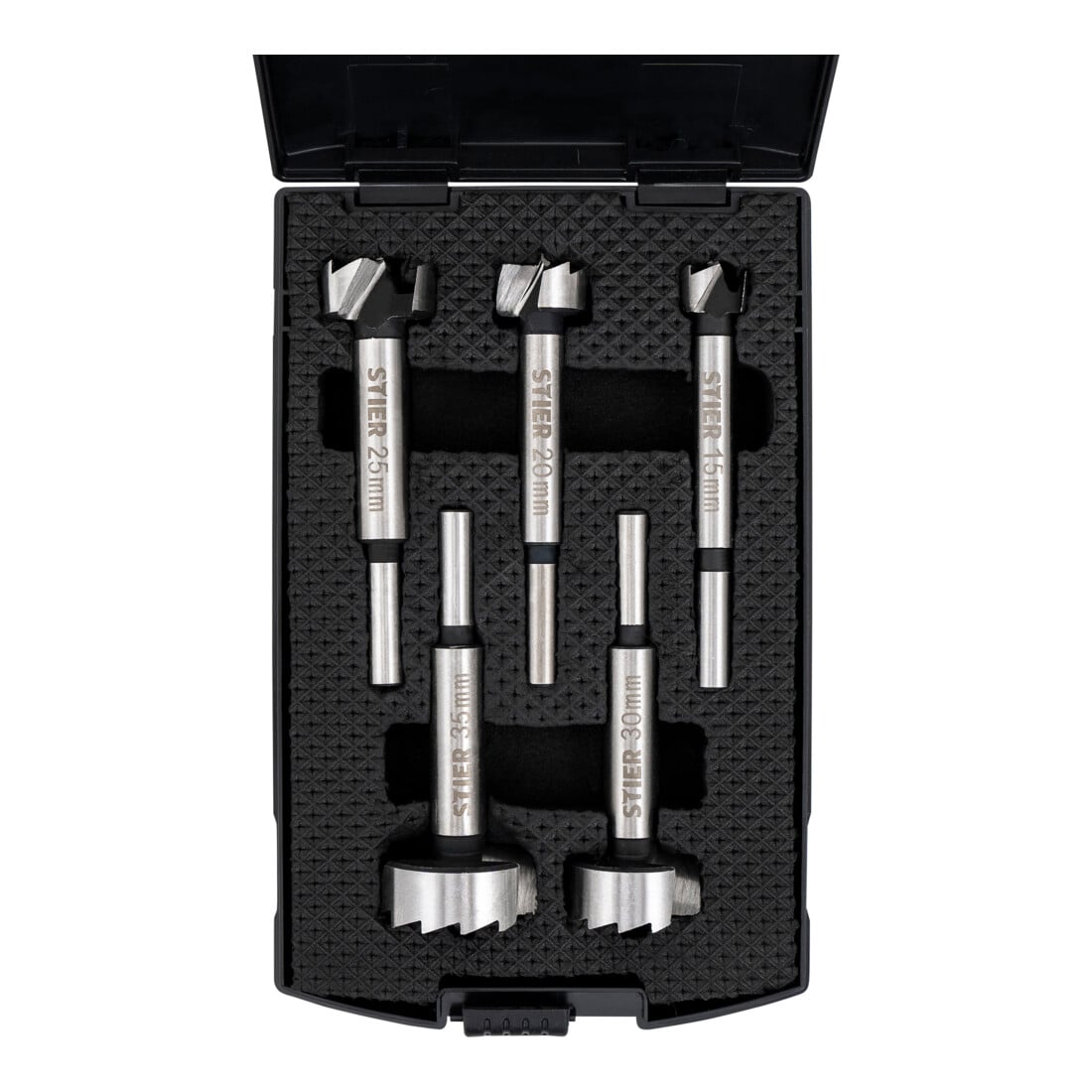STIER Forstnerbohrer-Set, 5-teilig (15, 20, 25, 30, 35 mm)