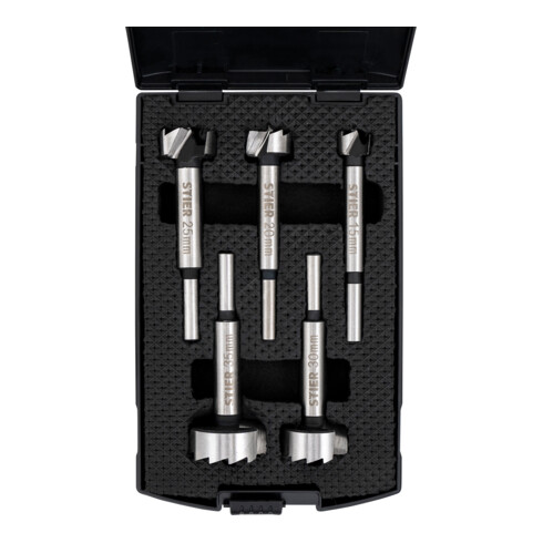 STIER Forstnerbohrer-Set, 5-teilig (15, 20, 25, 30, 35 mm)