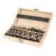 STIER Forstnerbohrer-Set in Holz-Kasette, 15-teilig-1