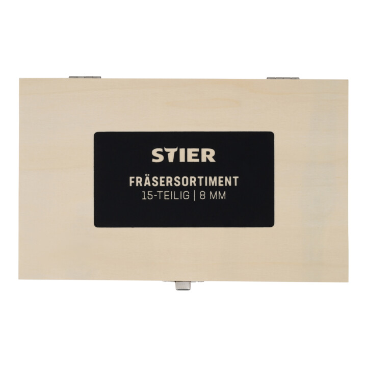 STIER freesassortiment 15-delig 8 mm
