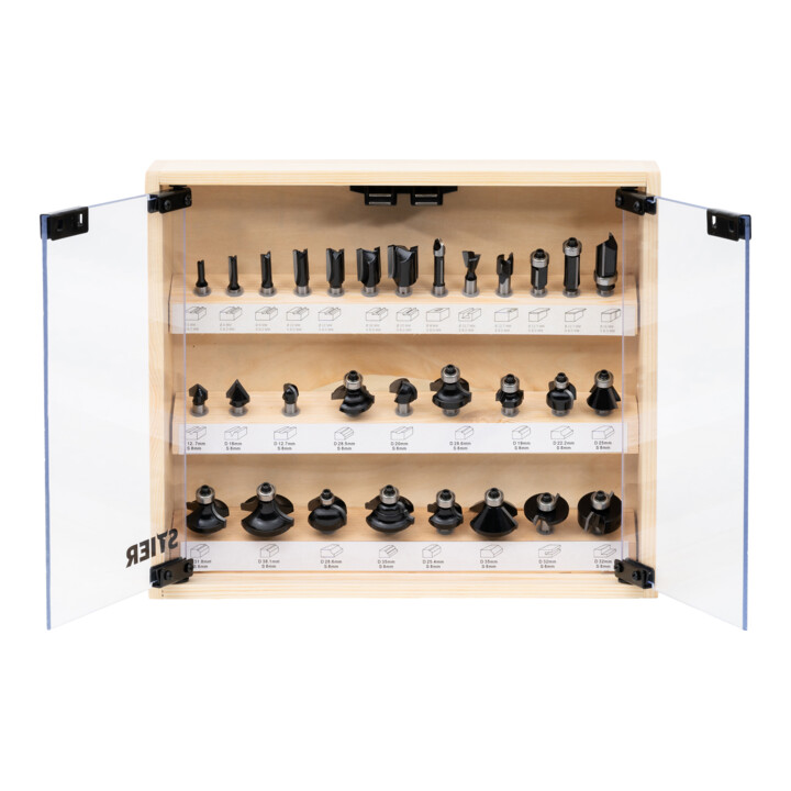 STIER freesassortiment 30-delig 8 mm in vitrine