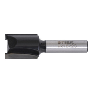 STIER Fresa per scanalature HM (HW) ø 16 mm ø codolo 8 mm