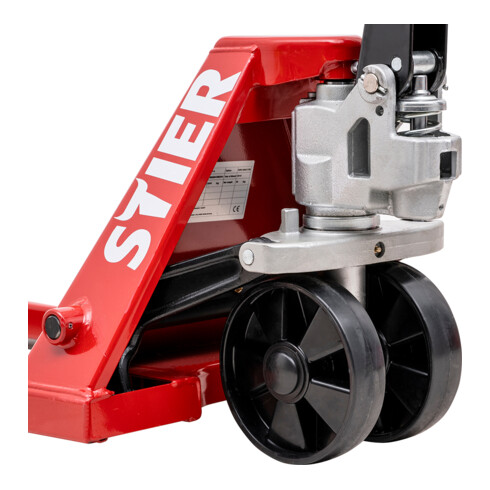 STIER Gabelhubwagen Tragkraft 2000kg Gabellänge 2000mm Nylon-Reifen