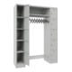 Stier Garderobe, 2 Säulen mit 5 Fächern, 300 mm AB, Hutablage 900 mm, Drehr., RAL 7035