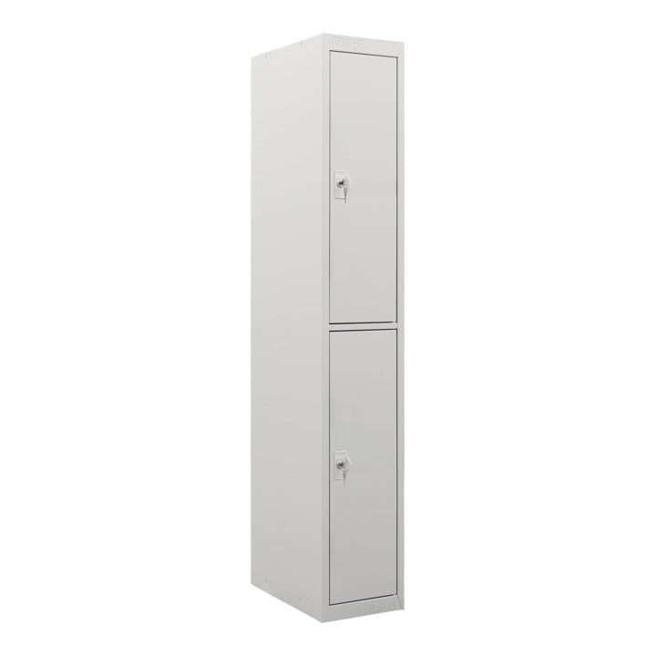 STIER garderobekast 2 vakken 1800x300x500 mm lichtgrijs