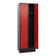 Stier Garderobenschrank 1800x500mm, Anthrazitgrau/Rot-4