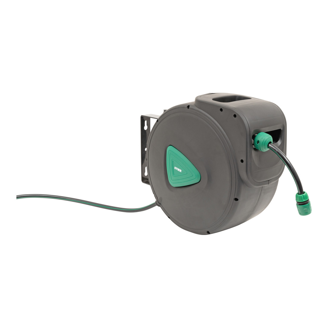 STIER Garten-Schlauchtrommel SGS-300, 30+2 m, mit Sprühpistole, Automatik, schwenkbar