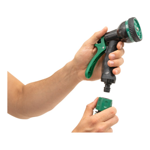 STIER Garten-Schlauchtrommel SGS-300, 30+2 m, mit Sprühpistole, Automatik, schwenkbar