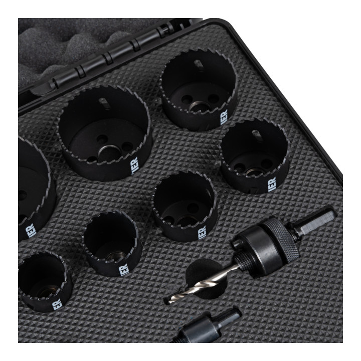 STIER gatenzaagset HSS-Co8-bimetaal 17-delig (20, 22, 25, 32, 35, 40, 44, 51, 60, 68, 76 mm)
