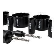 STIER gatenzaagset HSS-Co8-bimetaal, 44 mm snijdiepte, 14-delig (20, 22, 25, 32, 35, 40, 44, 51, 60, 68 en 76 mm)-4