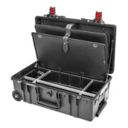 STIER gereedschapskoffer Premium met wielen en telescopische handgreep, geschikt voor vliegtuigtransport, leeg