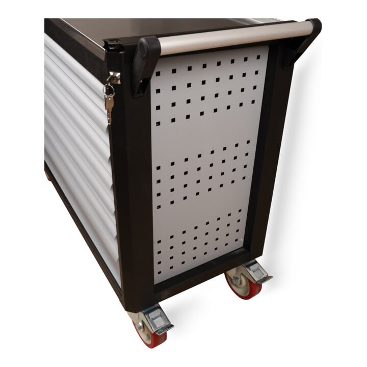 STIER Gereedschapswagen Heavy Duty XL Zwart, RVS, 1000kg, 7 lades, 910x1126x503