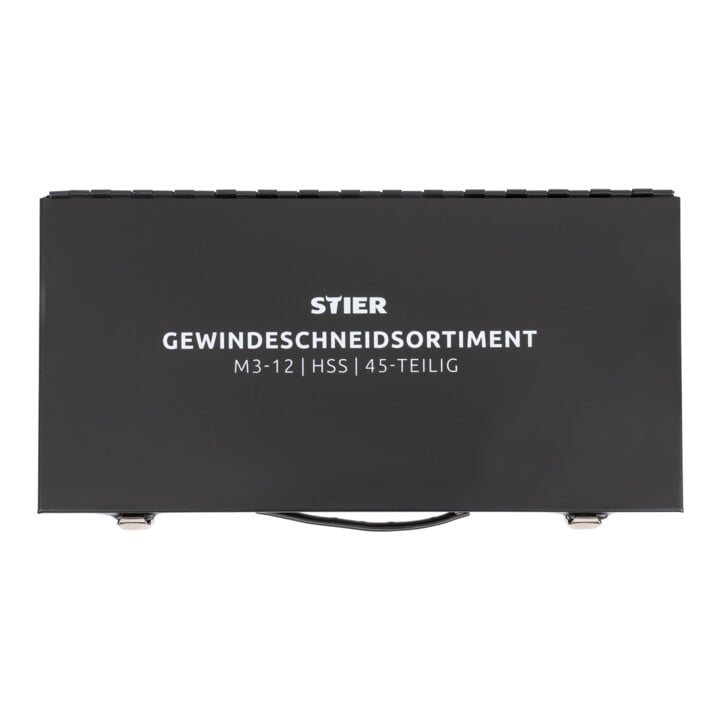 STIER Gewindeschneid Set mit Gewindebohrern M3 - M12 HSS-G 45-teilig