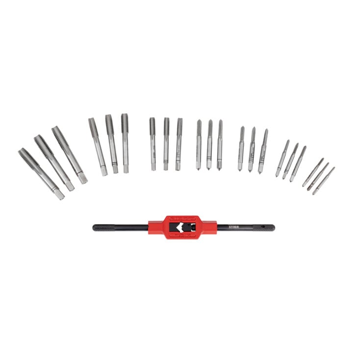STIER Gewindeschneidzeug-Satz / Gewindeschneider Set 32-teilig M3-M12 HSS-G