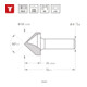 STIER Gipskartonfräser D 32 mm S8 mm 90° für Oberfräsen-2