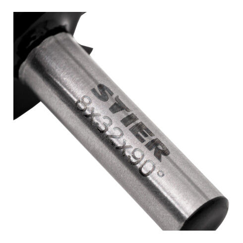 STIER Gipskartonfräser D 32 mm S8 mm 90° für Oberfräsen