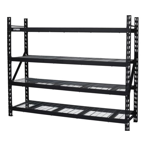 STIER Gitterrost-Fachbodenregal Fachlast 400 kg HxBxT 1830x1950x610mm