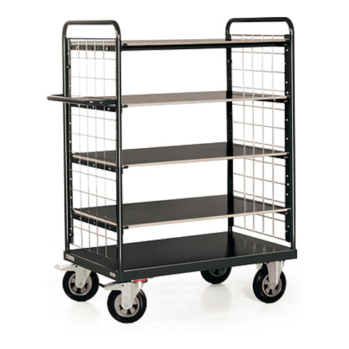STIER Gitterwand-Etagenwagen Premium 5 Ladeflächen