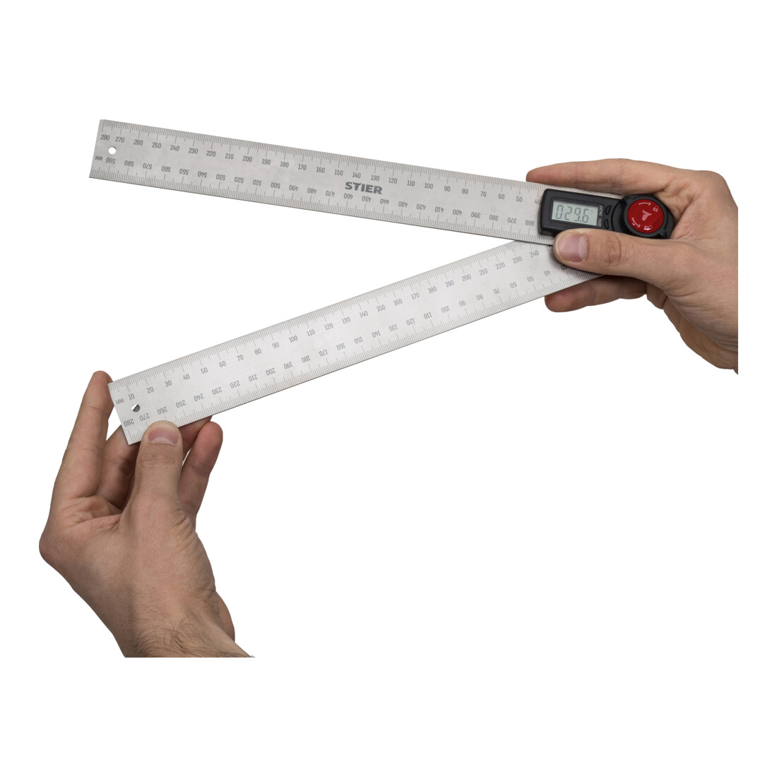STIER Goniometro digitale LCD-Display ±0,3 gradi in acciaio inossidabile