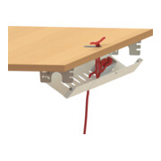 STIER Goulotte universelle pour câbles pour bureaux électriques réglables en hauteur Blanc-2