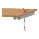 STIER Goulotte universelle pour câbles pour bureaux électriques réglables en hauteur Blanc
