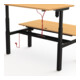 STIER Goulotte universelle pour câbles pour tables électriques réglables en hauteur Noir
