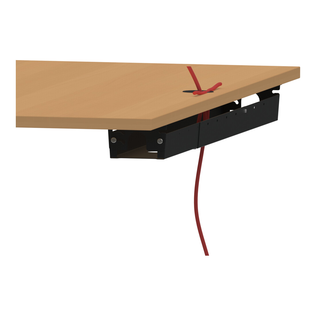 STIER Goulotte universelle pour câbles pour tables électriques réglables en hauteur Noir