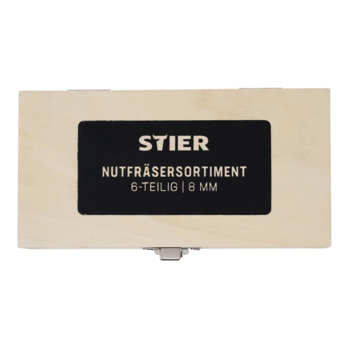 STIER groeffreesassortiment 6-delig 8 mm