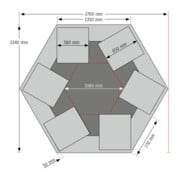 STIER groepswerkbank met 6x1 lade en energieconsole BxDxH 2700x2340x790-1140 mm-4