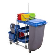 STIER grote hygiëne- en reinigingswagen met chromen frame set-2