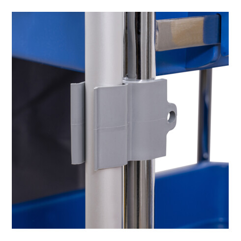 STIER grote hygiëne- en reinigingswagen met chromen frame set