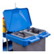 STIER grote hygiëne- en reinigingswagen met chromen frame set