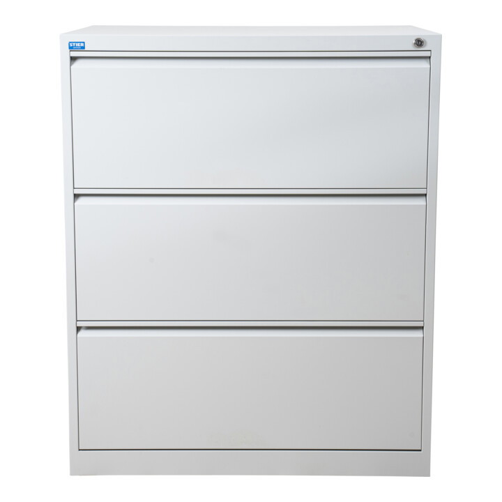 STIER Hängeregistraturschrank 3 Schubladen zweibahnig DIN A4 1020x840x620mm