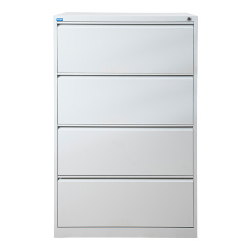 STIER Hängeregistraturschrank 4 Schubladen zweibahnig DIN A4 1330x840x620mm