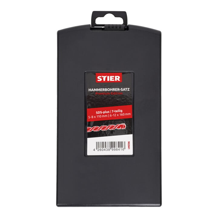 STIER Hammerbohrer-Set Premium SDS-plus, 7-teilig